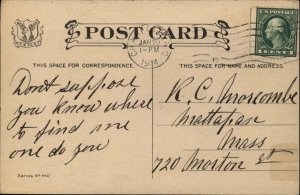 Native Americana Naked Indian Child With Dead Rabbit Comic c1910 Postcard