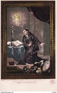 ST. IGNACE, Michigan, 1900-1910's; Loyala Renouncing The World Painting, St. ...