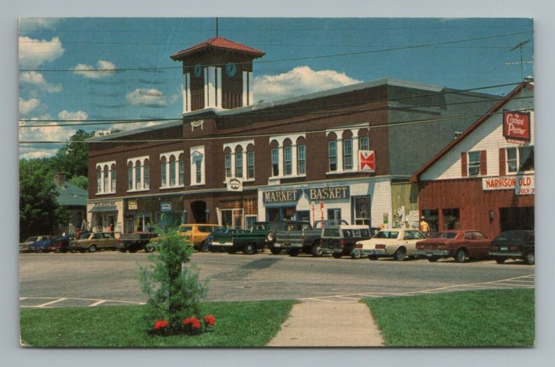 Harrison Village Block Budweiser Market Basket Cracked Maine Vintage Postcard 