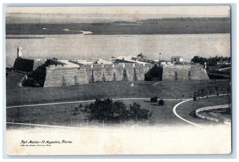 c1905 Bird's Eye View Of Fort Marion St. Augustine Florida FL Antique Postcard 