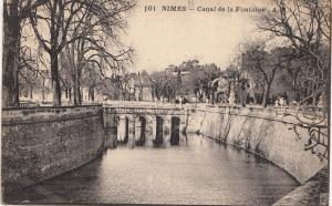 BF11406 canal de la fontaine nimes   france front/back image