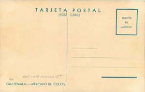 Guatemala Native Market Vegetables Postcard Scene 10814