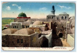 1923 Structures in Tomb of David Jerusalem Palestine Vintage Posted Postcard