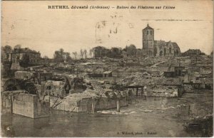 CPA RETHEL devaste - Ruines des Filatures sur l'Aisne (135701)