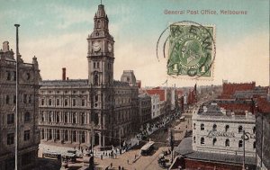 Postcard General Post Office Melbourne Australia