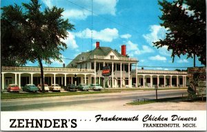 Vtg Frankenmuth Michigan MI Zehnder's Chicken Dinner Restaurant Chrome Postcard