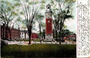 Clock Tower Brown College Providence Rhode Island Postcard 1906