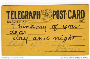 Tellegraph Postcard Sent 19 June 1907