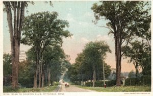 Vintage Postcard Road Country Club Pittsfield Massachusetts Detroit Publishing