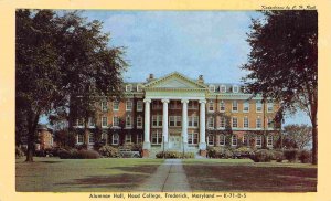 Alumnae Hall Hood College Frederick Maryland 1950s postcard