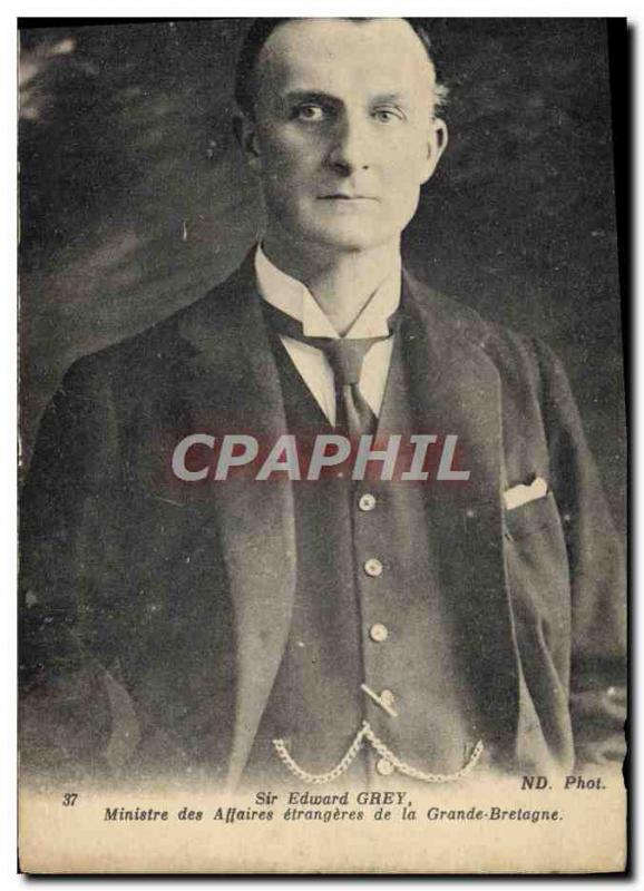 Postcard Old Sir Edward Gray Foreign Minister of Great Britain