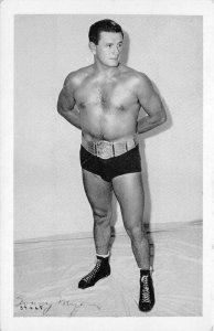 Sonny Myers Weather Sports Wrestler 1940s Kaeser & Blair Postcard 21-13599
