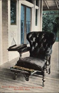 Marshfield Massachusetts MA Daniel Webster Writing Chair c1910 Postcard