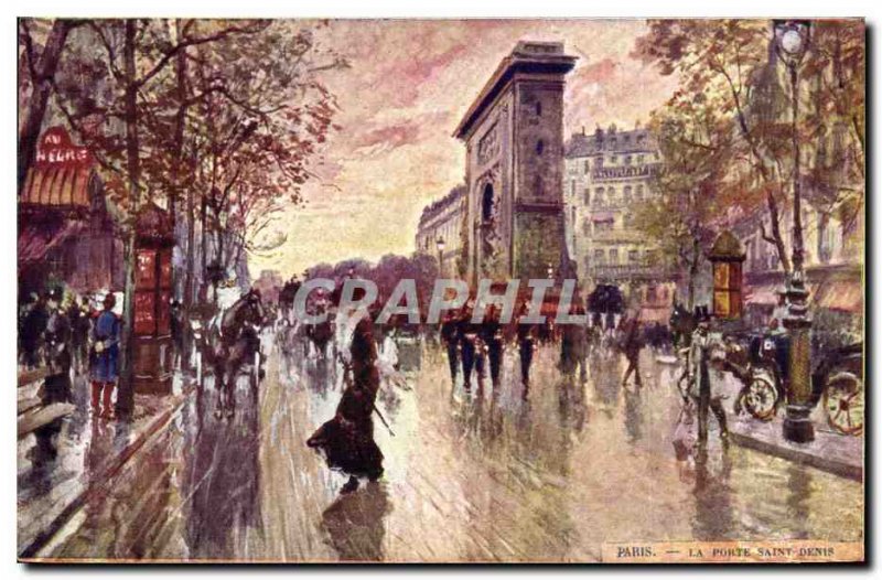 Old Postcard Paris Saint Denis Illustrator Door