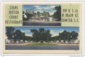 Evans Motor Court Restaurant, Sumter, South Carolina, PU-1958