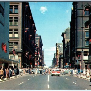 c1950s Toronto, Ontario, Canada Yonge St Looking North Postcard Main Street A170