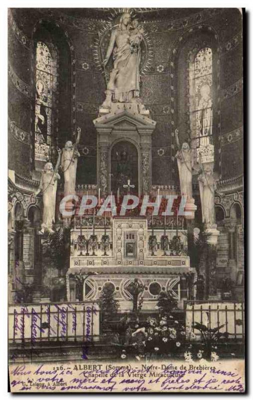 Old Postcard Albert Brebieres Chapel of Our Lady of the Miraculous Virgin