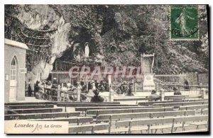 Old Postcard Lourdes Grotto