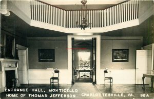 VA, Charlottesville, Virginia, Home, Thomas Jefferson, Monticello, Entrance,RPPC