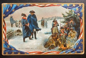 Mint Usa Patriotic Picture Postcard Independence War Valley Forge 1777