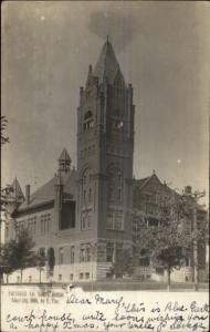 Faribault County Court House Blue Earth MN Cancel 1905 Real Photo Postcard