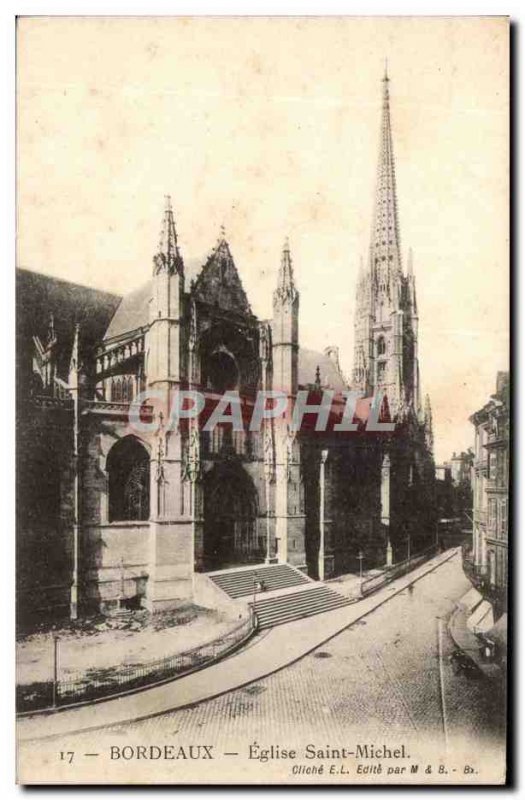 Bordeaux - St. Michael's Church - Old Postcard