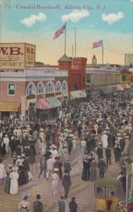 New Jersey Atlantic City Crowded Boardwalk 1911