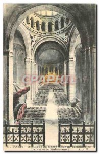 Old Postcard Paris Basilique du Sacre Coeur in Montmartre The Nave and Altar