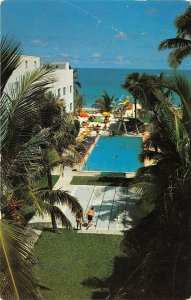 Miami Beach Florida 1960s Postcard Georgian Hotel Pool & Cabana Club