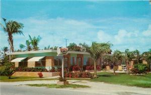 1950s Lake Worth Florida Placid Palms Apartments roadside Dexter postcard 1368