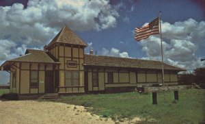 Medina County Museum Rare 1970s Texas USA Flag Postcard