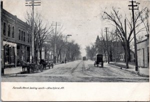 Postcard IL Rockford - Seventh Street looking south
