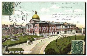 Postcard Old State House, Boston Mass