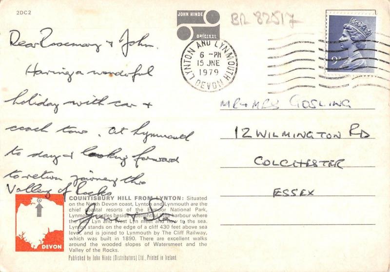 BR82517 countusbury hill from lynton devon uk