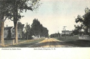 Kingston NH State Dirt Road Houses Postcard