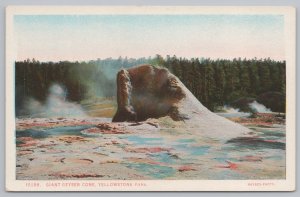 National & State Parks~Yellowstone Park~Giant Geyser Cone~Vintage Postcard