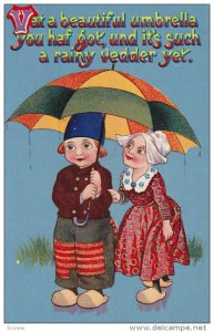 Dutch children under an umbrella, 00-10s