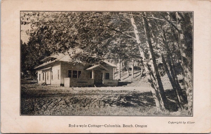 Byd-a-wyle Cottage Columbia Beach Oregon OR c1911 Portland Cancel Postcard E78