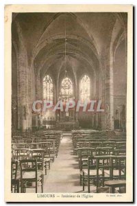 Postcard Old Limours Interior of the Church