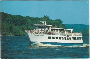 M/V Eastern Clipper, New England Steamboat Lines, Haddam CT, Chrome Postcard