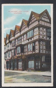 Staffordshire Postcard - An Ancient High House, Stafford   RS6275