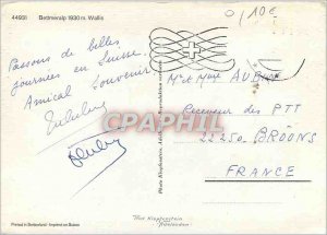 Postcard Modern Bettmeralp 1930 meters Wallis