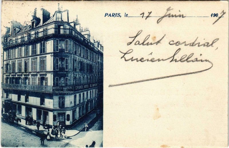 CPA AK PARIS Hotel de Baviere 11, rue Richer (971353)