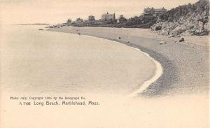 Marblehead Massachusetts Long Beach Coast View Antique Postcard K16111