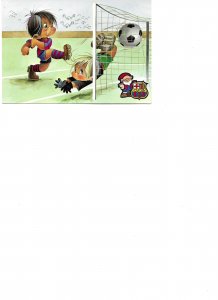 C. F. B. Children playing football Modern spanish, artist drawn, postcard