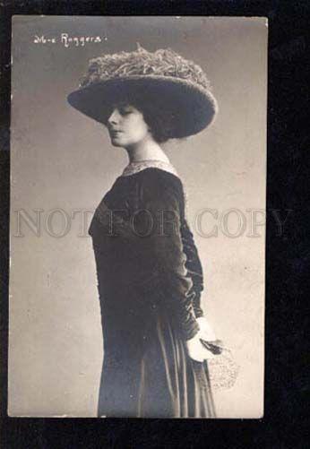 029209 M-e ROGGERS Opera Star DANCER in Hat Vintage PHOTO PC