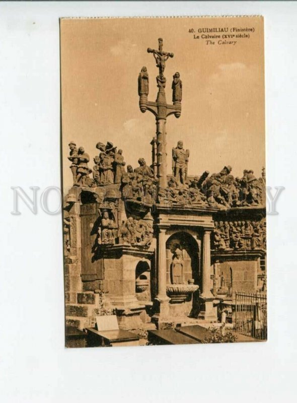 3164460 GUIMILIAU France CALVAIRE Calvary Tomb Vintage postcard