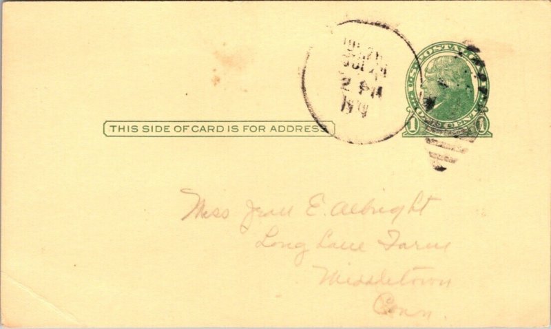 Antique Postal Card Middletown Connecticut  JT3