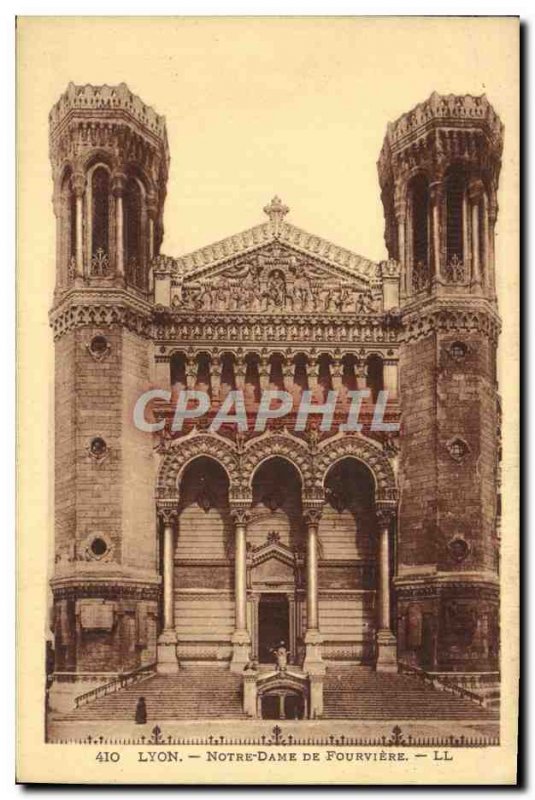 Old Postcard Lyon Notre Dame de Fourviere