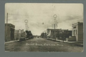 Clarissa MINNESOTA RPPC 1917 MAIN STREET nr Long Prairie Eagle Bend Bertha